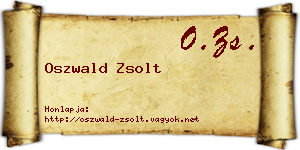 Oszwald Zsolt névjegykártya